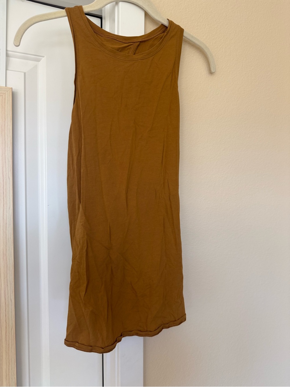 lululemon athletica Open Back Tie Tank in Mustard Brown